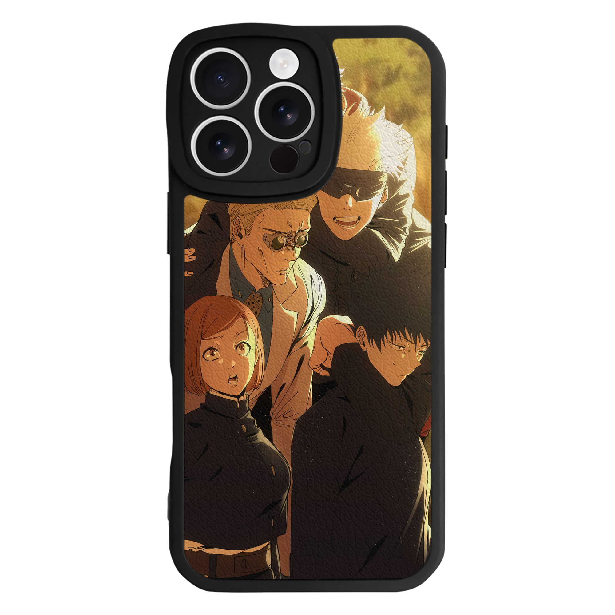 （画像用） 呪術廻戦 Jujutsu Kaisen 【iPhone 16シリーズ対応】シリコンスマホケース（レザー調） 材質：シリコン
